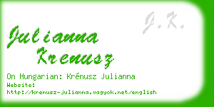 julianna krenusz business card
